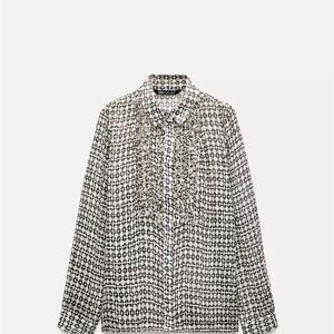 New Zara Frilly Printed Blouse.      Size: XXL